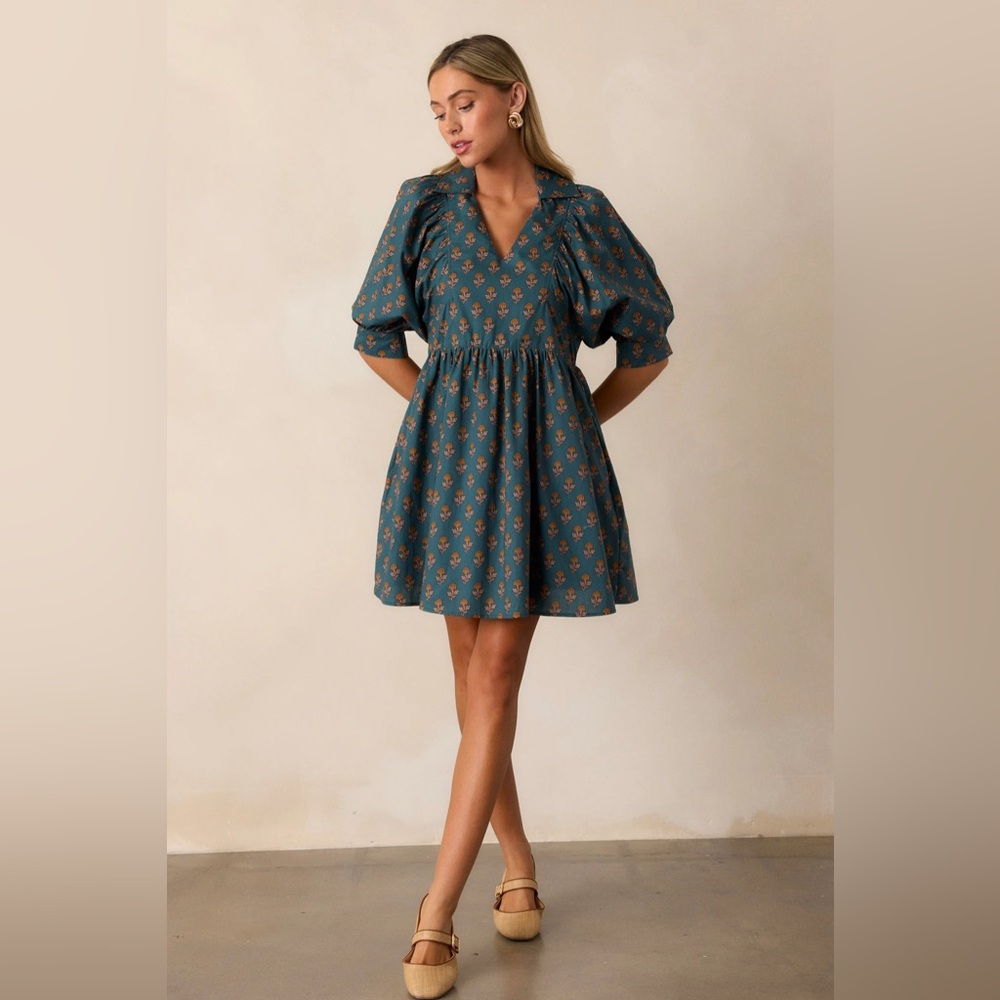 NWT Entro FLORAL Mini Dress Size Large